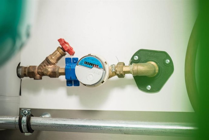 Imagen de archivo de un contador de agua