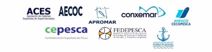 Logotipos de los integrantes de la cadena de valor de productos pesqueros