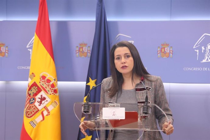La presidenta y portavoz de Ciudadanos en el Congreso de los Diputados, Inés Arrimadas.