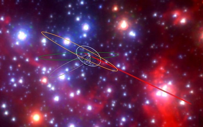 Objetos extraños orbitan cerca del enorme agujero negro de la galaxia