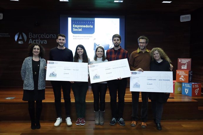 Los galardonados con el Premio de Emprendimiento Social de Barcelona Activa