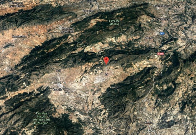 Localización de Ibi (Alicante)