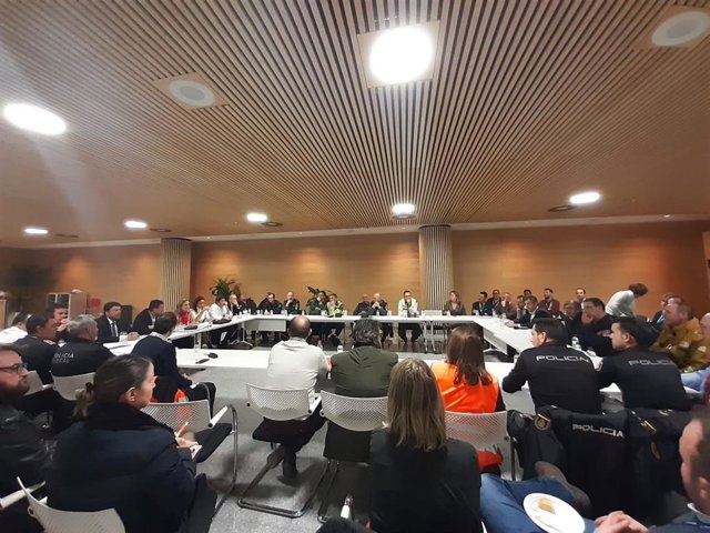 Gabinete de Crisis habilitado en el aeropuerto de Alicante-Elche esta pasada noche.