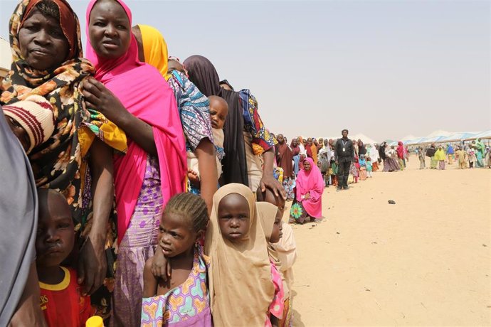 Campamento de desplazados en el noreste de Nigeria