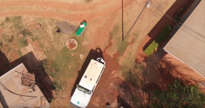 Ambulancia en el hospital de Mthengo Wa-Nthenga en Malawi
