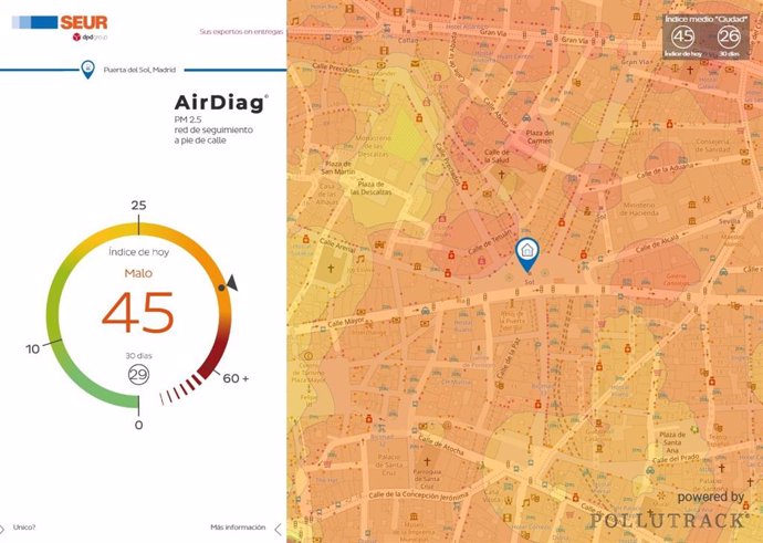 Proyecto Breathe de SEUR para medir la calidad del aire en Madrid