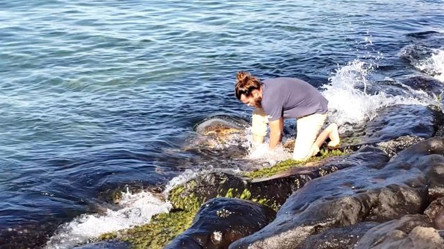 Rescatan a una tortuga marina de un agujero en el que se estaba ahogando