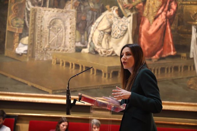La portavoz de Ciudadanos en el  Senado y líder del partido en Cataluña, Lorena Roldán.