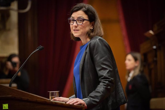 Intervención de Eva Granados (PSC) durante el pleno monográfico de las mujeres en el Parlament el 17 de diciembre de 2019.