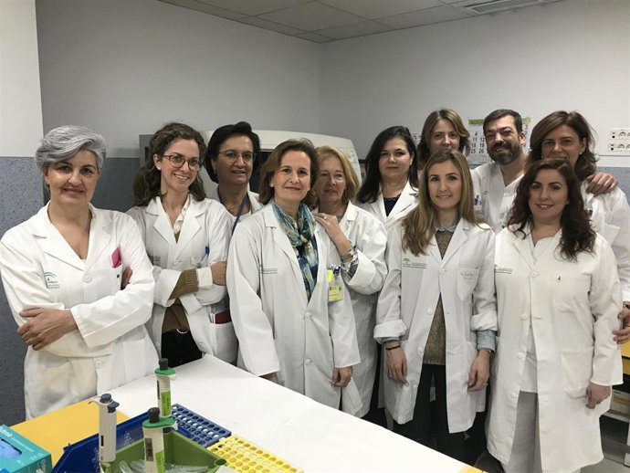 Imagen del equipo de la Unidad de Hematología del Hospital Virgen Macarena.