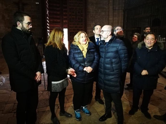 El consejero de Cultura visita la Colegiata de Berlanga de Duero.