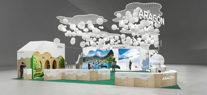 Imagen que crea el stand de Aragón en FITUR 2020.