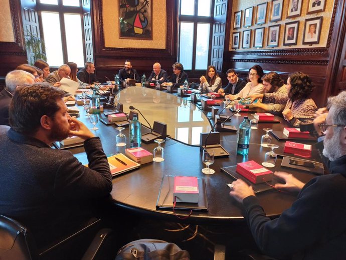 Reunió de la Junta de Portaveus del Parlament de Catalunya.