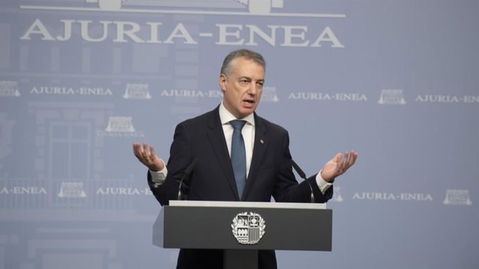 El Lehendakari, Iñigo Urkullu, en una comparecencia pública