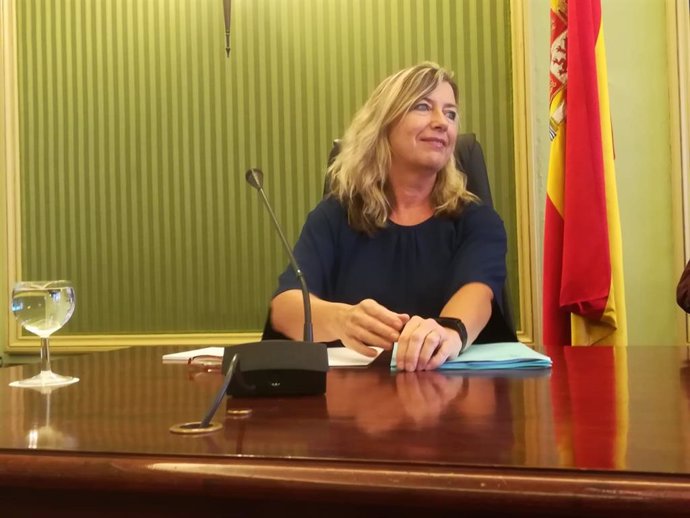 La consellera de Salud, Patricia Gómez, al inicio de una comparecencia parlamentaria.