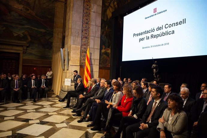 Presentación del Consell per la República en 2018 en la Generalitat
