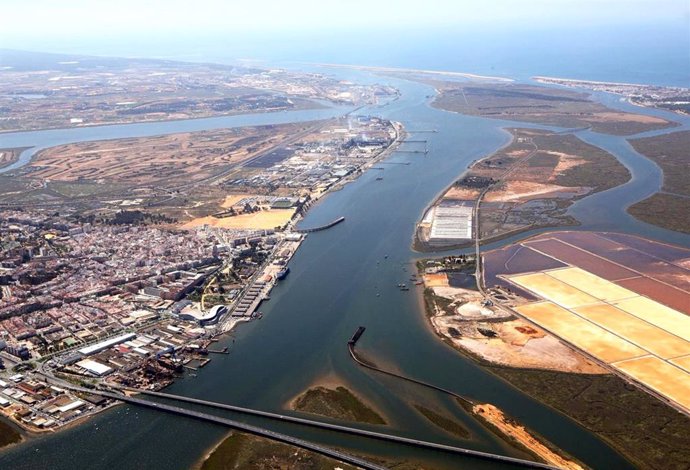 Imagen aéreas de las rías de Huelva.
