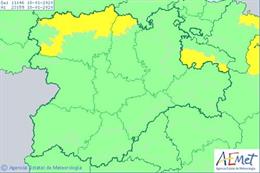 León y Palencia, en aviso amarillo por nieve este fin de semana