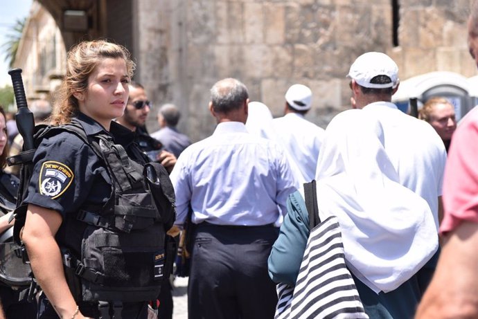 Policia a la Ciutat Vella de Jerusalem