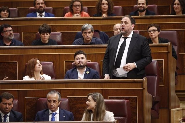 Foto de archivo de Oriol Junqueras durante la sesión constitutiva del Congreso de los Diputados del 21 de mayo de 2019
