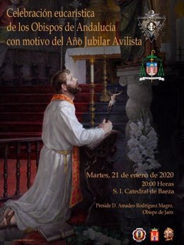 Cartel de la eucaristía que celebrarán los obispos en Baeza