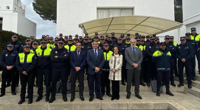Antonio Sanz este lunes en la inaguración del curso de Capacitación de Oficiales de los Cuerpos de Policía Local