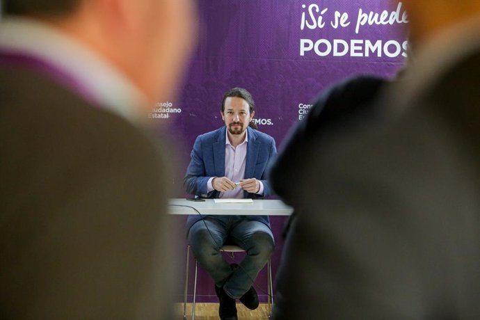 El secretari general de Podem i vicepresident de Drets Socials i Agenda 2030 del Govern central, Pablo Iglesias, en la reunió del Consell Ciutad Estatal (CCE), Madrid (Espanya), 17 de gener del 2020.