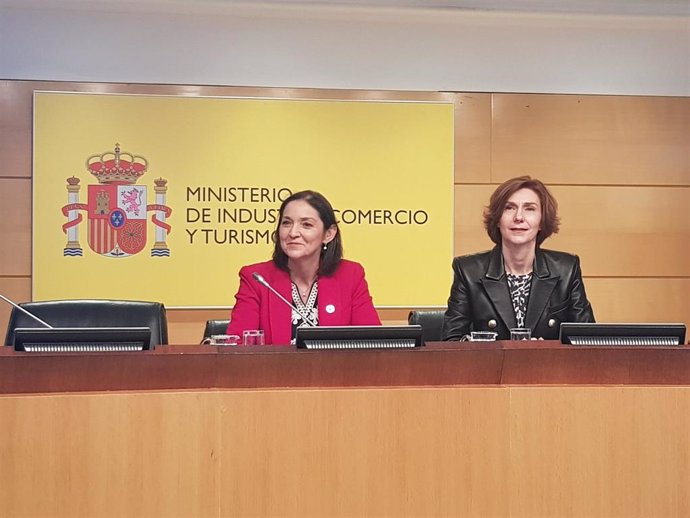 La ministra de Turismo, Comercio y Turismo, Reyes Maroto en la rueda de prensa balance turístico 2019 y agenda Fitur 2020
