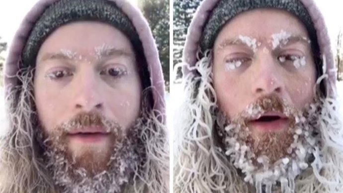 Experimento: ¿Cuánto tarda la barba en congelarse a temperaturas bajo cero?
