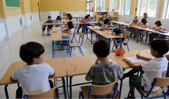 Alumnos andaluces en el aula de un colegio de Primaria.