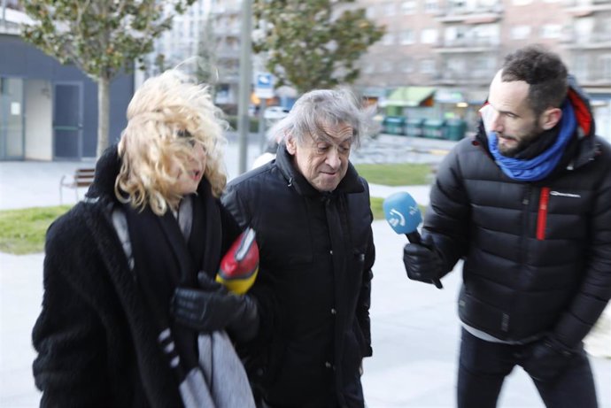 El ex presidente del Club de Fútbol Osasuna, Miguel Archanco, a su llegada al Palacio de Justicia de Pamplona, donde comienza el juicio por  supuestos amaños de partidos en la temporada 2013-2014, en Pamplona /Navarra, a 20 de enero de 2020.