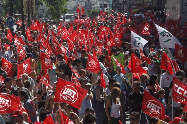Huelga de Funcionarios, manifestación, sindicatos