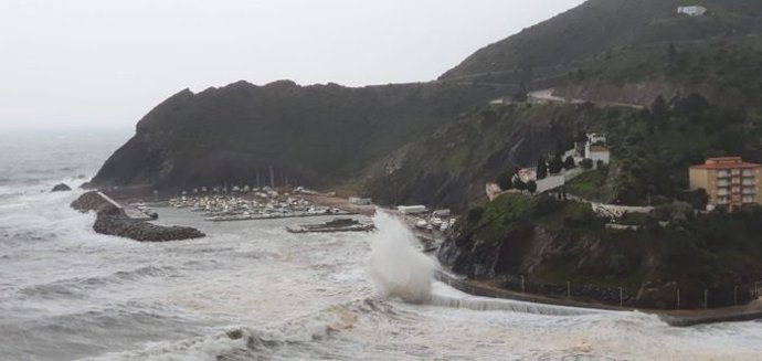 Temporal causat per la borrasca Glria a la costa catalana