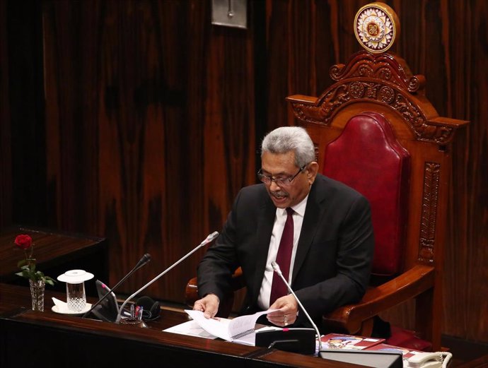 Gotabaya Rajapaksa se dirige al Parlamento