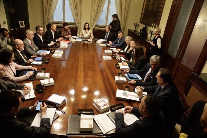 Sala de reuniones durante la Junta de Portavoces del Senado, en Madrid (España), a 16 de enero de 2020.