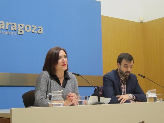 La vicealcaldesa de Zaragoza, Sara Fernández, durante la presentación del programa festivo de San Valero