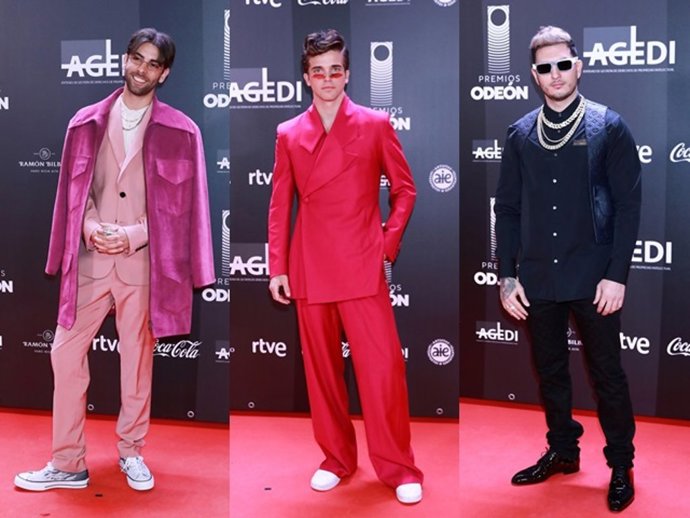 Don Patricio, River Viiperi y Omar Montes en los Premios Odeón