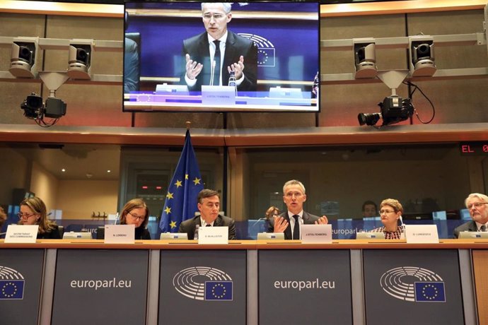 Jens Stoltenberg, secretario general de la OTAN, interviene en la comisión de Exteriores de la Eurocámara