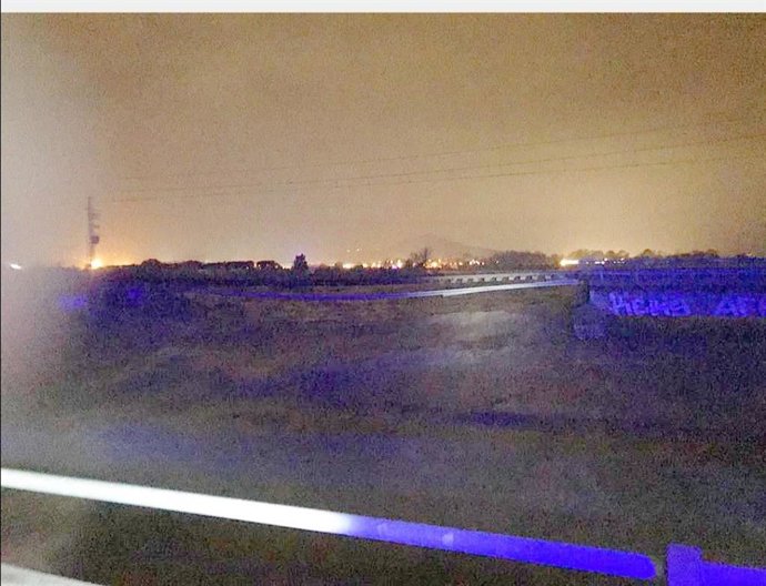 El puente dañado del río Tordera (Malgrat - Blanes)