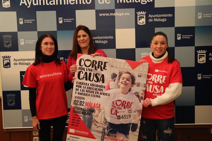 Presentación de la carrera solidaria Entreculturas 'corre por una causa' que se celebra en Málaga el 2 de febrero