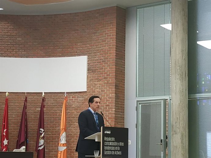 El presidente de Inverco, Ángel Martínez-Aldama, en la clausura de las jornadas 'Regulación, consolidación y otras tendencias en la gestión de activos' organizadas por KPMG, este miércoles.