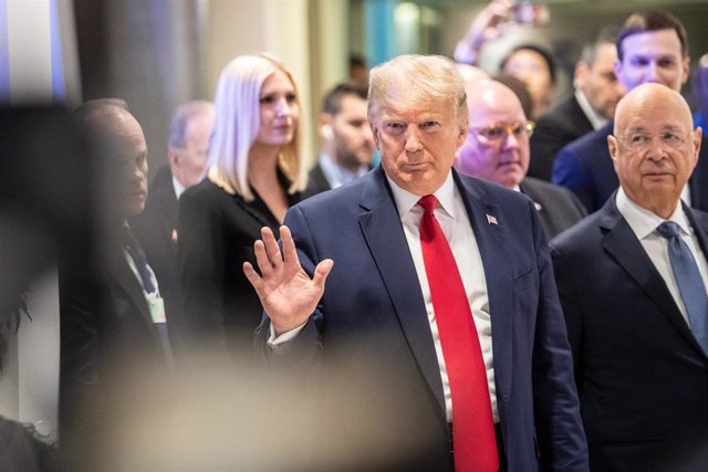 Donald Trump llega al Foro de Davos