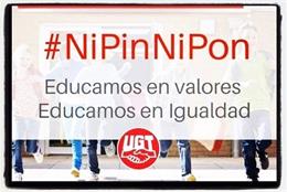 Imagen diseñada por UGT para expresar su rechazo a la implantación del pin parental en la educación andaluza.