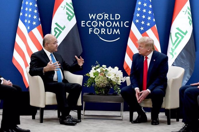 Barham Salih y Donald Trump