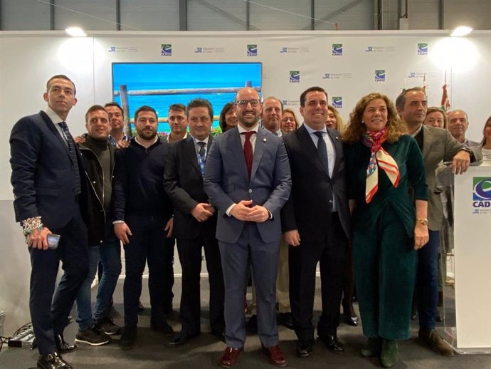 El alcalde de El Puerto de Santa María, Germán Beardo, en la presentación de El Puerto en Fitur