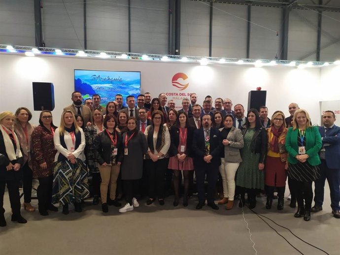 Representantes de la Mancomunidad de Municipios de la Costa del Sol-Axarquía en Fitur 2020.