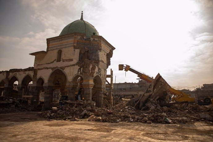 La UNESCO avanza en la restauración de la mezquita de Mosul, símbolo histórico d