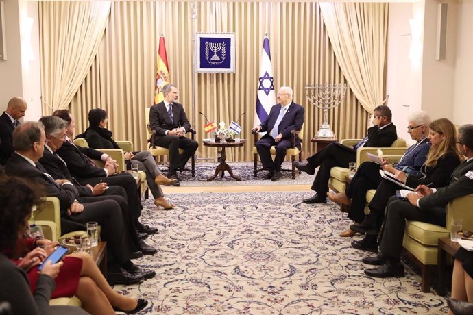 El Rey con el presidente de Israel, Reuven Rivlin