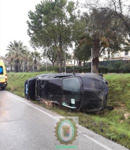 VTC accidentado en San Juan de Aznalfarache
