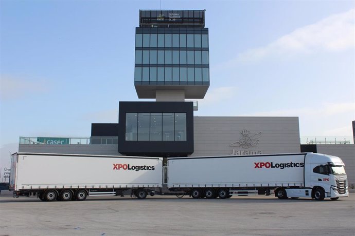 Dúotrailer presentado por XPO Logistics en Madrid, 23 de enero de 2020.